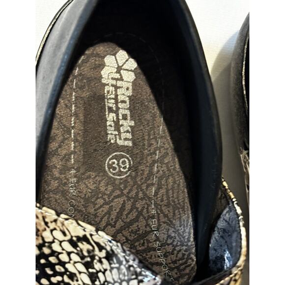Rocky 4Eur sole Women's Snakeskin Print Teacher Nurse Slides Clogs Sz 39 8 -8.5 - Picture 3 of 8
